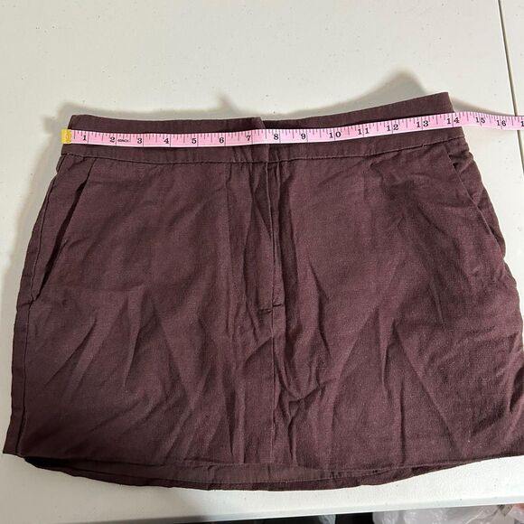 Forever 21 Women's Brown Mini Skirt w Pockets - Picture 7 of 8